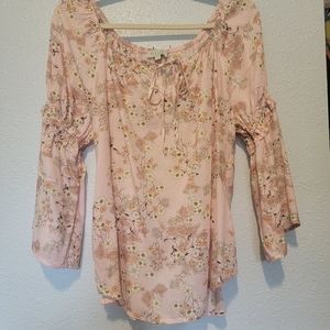 Floral Bell Sleeves Top